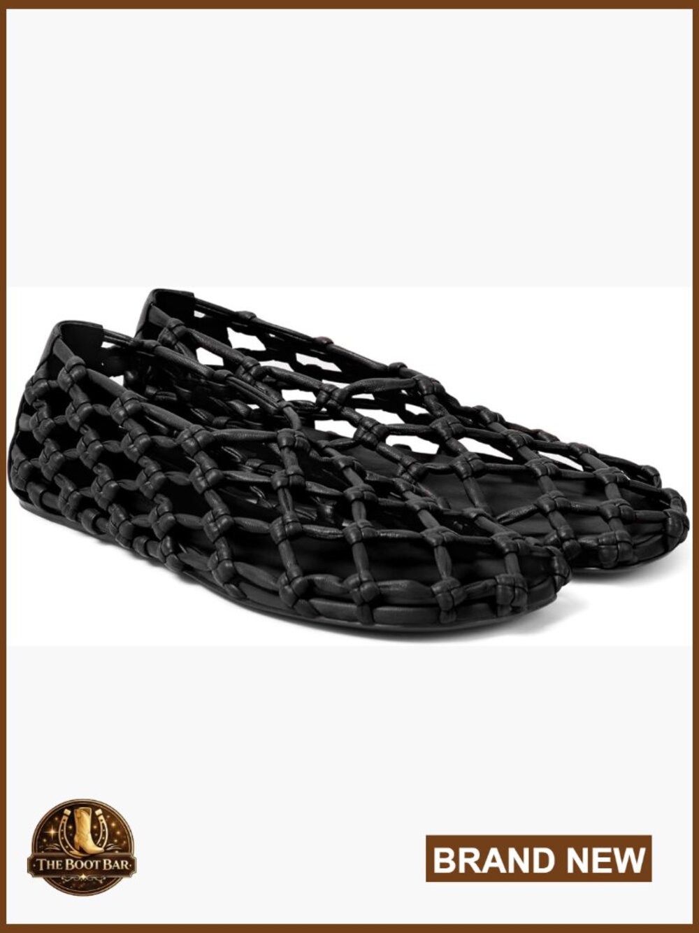 Black Women’s Mesh Knot Flats - Brand New
